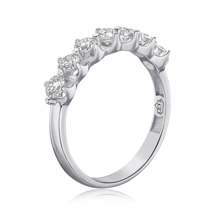 Золотое кольцо с экобриллиантами. Артикул 53657-L/02/1/11901