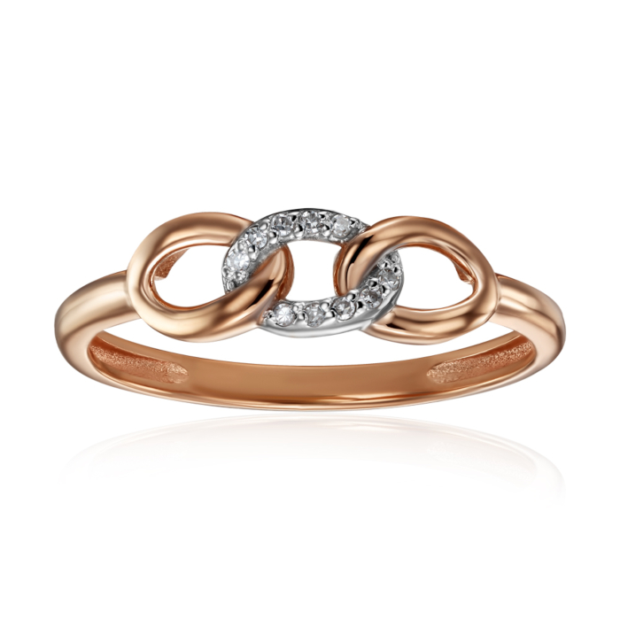 Золотое кольцо с бриллиантами. Артикул 53667/01/1/8179