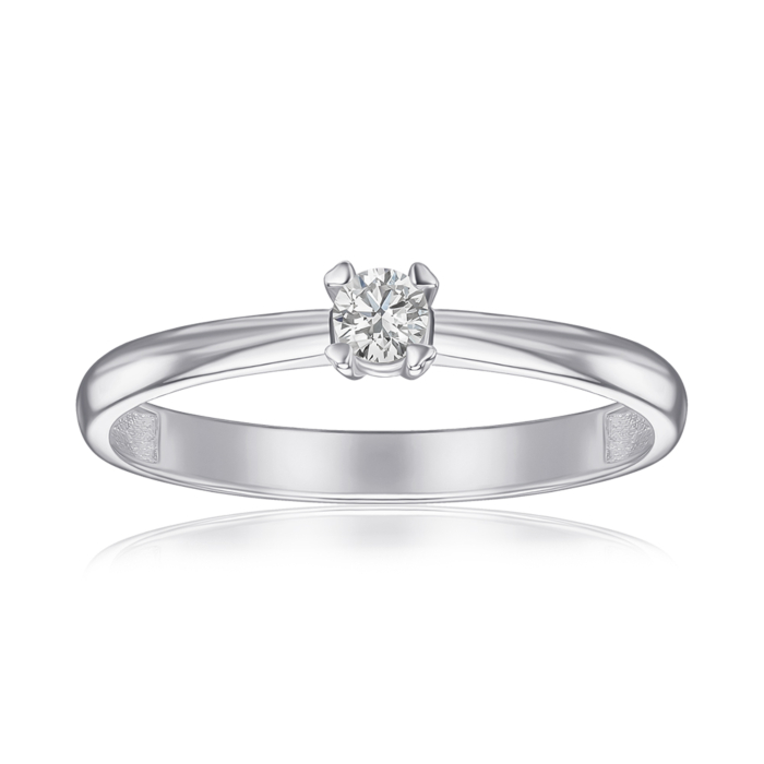 Золотое кольцо с бриллиантом. Артикул 53673/02/1/11143