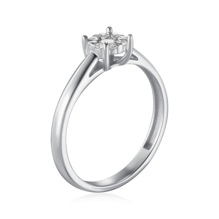 Золота каблучка з діамантами. Артикул 53677/02/1/9594