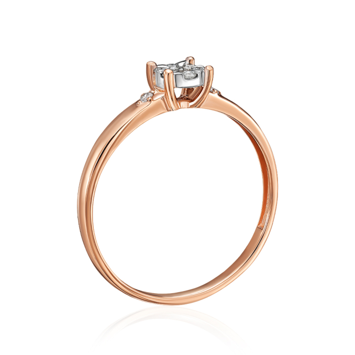 Золота каблучка з діамантами. Артикул 53682/14/1/8159