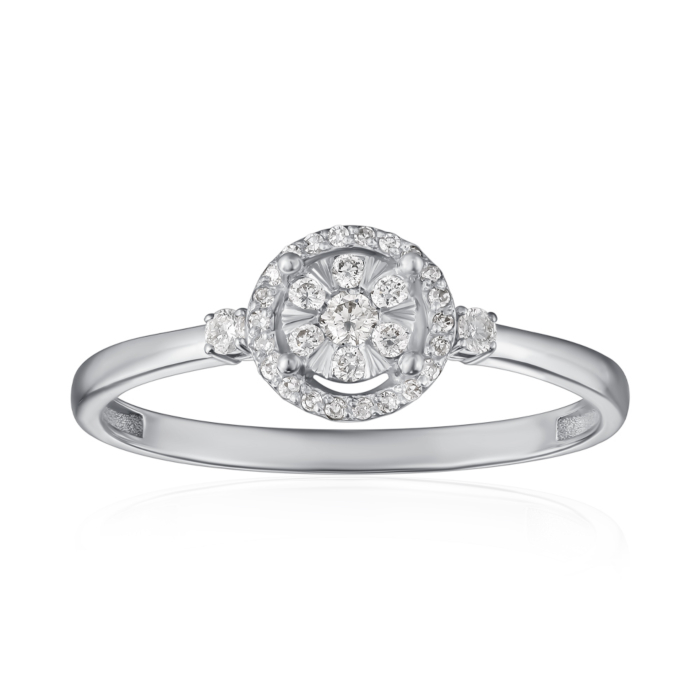 Золотое кольцо с бриллиантами. Артикул 53683/02/1/11357