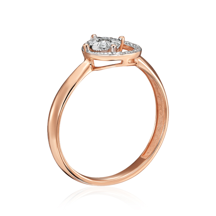 Золотое кольцо с бриллиантами. Артикул 53685/14/1/11333