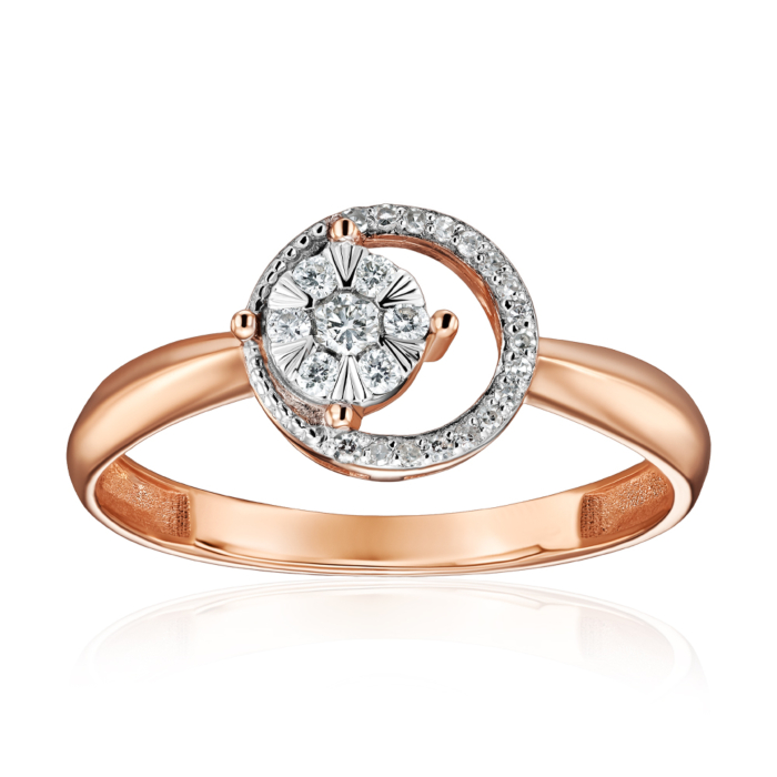 Золотое кольцо с бриллиантами. Артикул 53685/14/1/11333