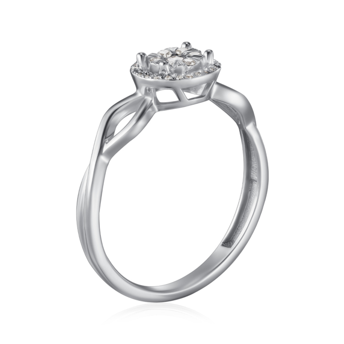 Золота каблучка з діамантами. Артикул 53686/02/1/11358