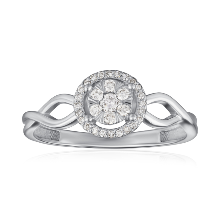 Золота каблучка з діамантами. Артикул 53686/02/1/11358