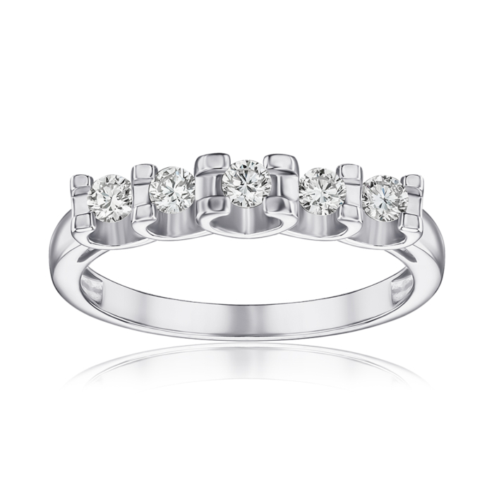 Кольцо в белом золоте с бриллиантами 53695-2.5/02/1/8556