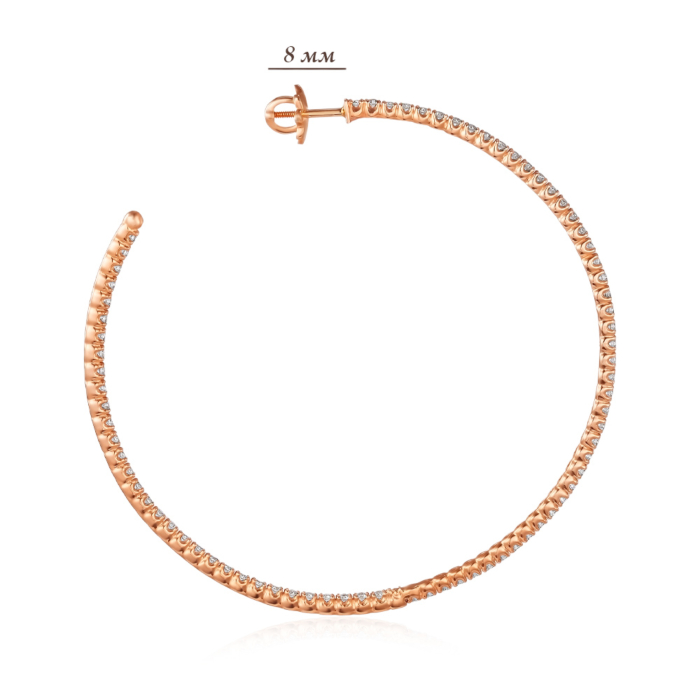 Золоті сережки з діамантами. Артикул 53704/01/0/8045