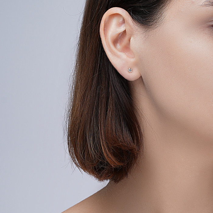 Золоті пусети з діамантами. Артикул 53705/1.75