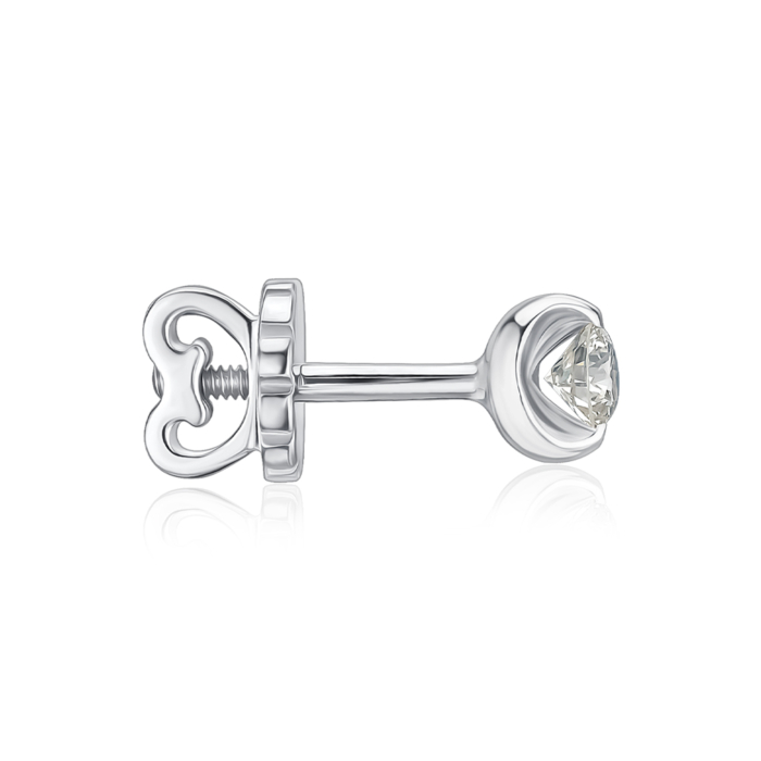 Золотые серьги с бриллиантом 53714-3.0/02/1/8010