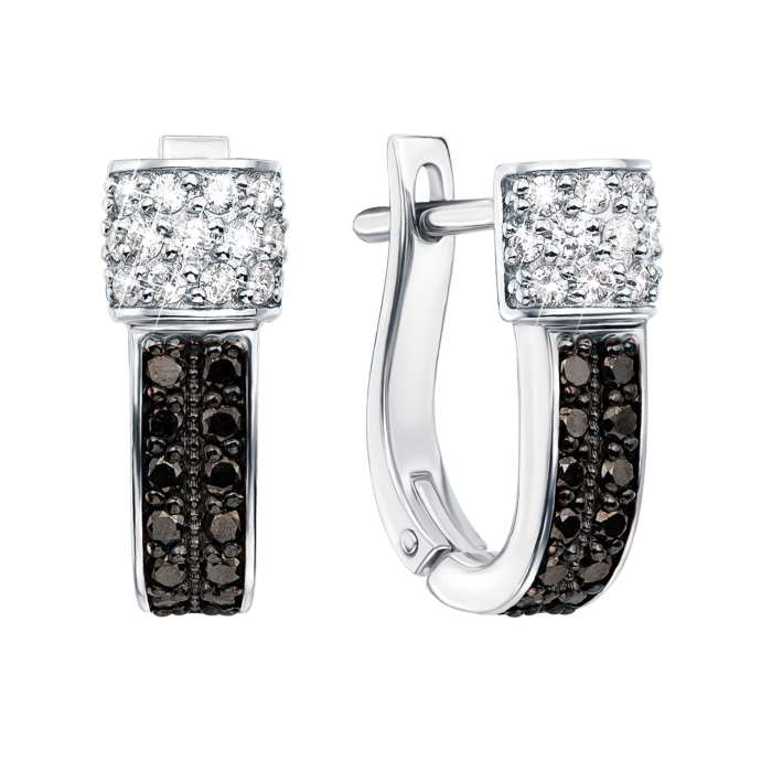 Золоті сережки з діамантами 53715/02/1/11787