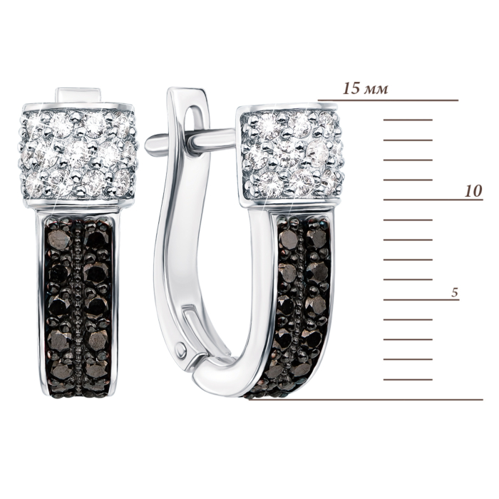 Золоті сережки з діамантами 53715/02/1/11787