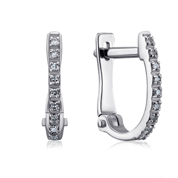 Золоті сережки з діамантами. Артикул 53720/02/1/8007