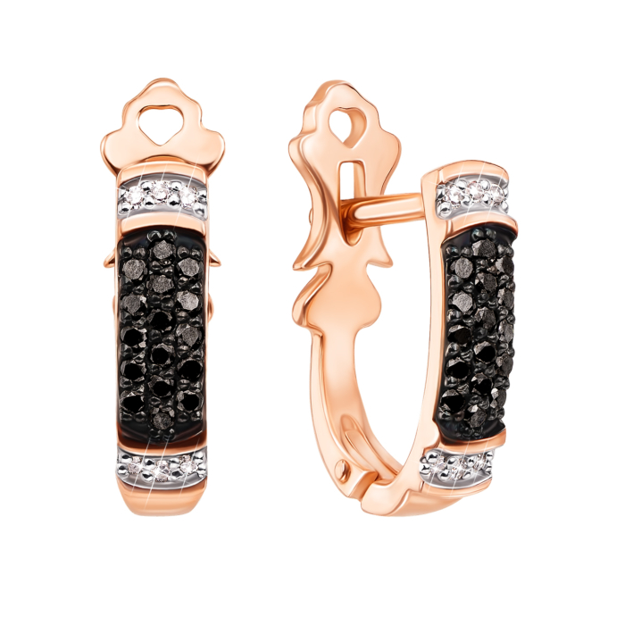 Золоті сережки з діамантами. Артикул 53721/01/1/8059