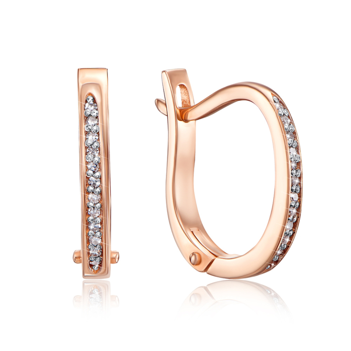 Золоті сережки з діамантами 53725/02/1/8007