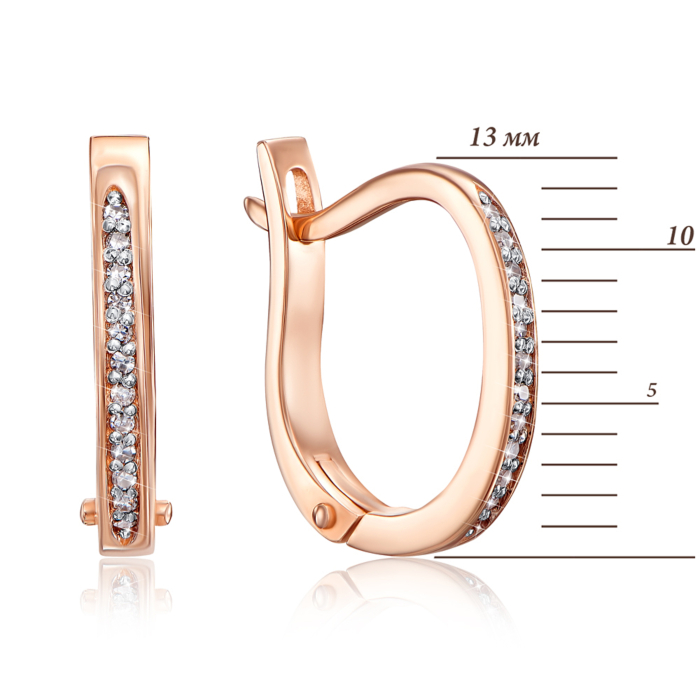 Золоті сережки з діамантами 53725/02/1/8007