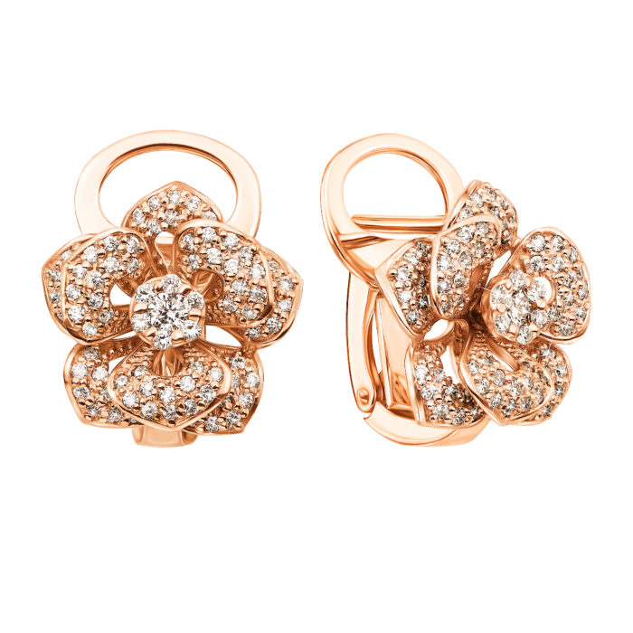 Золоті сережки з діамантами. Артикул 53728/01/0/8068