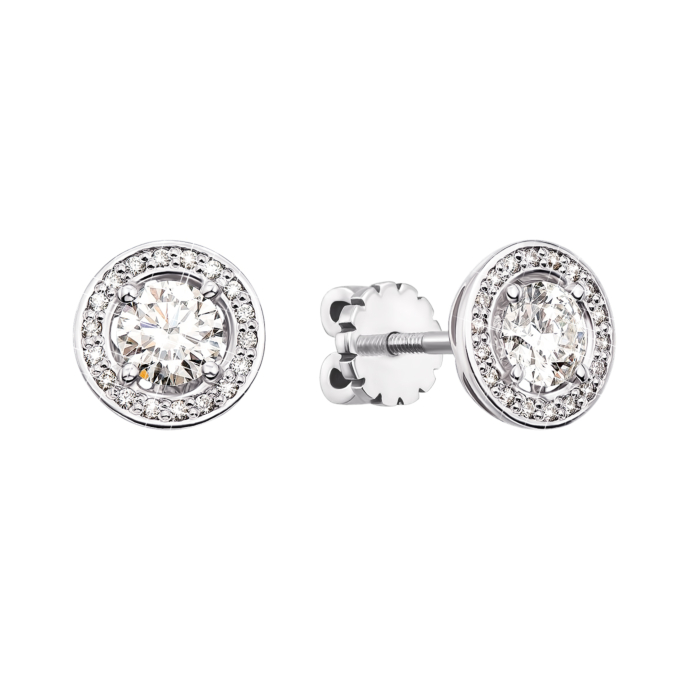 Золоті сережки з діамантами. Артикул 53776/02/1/8024