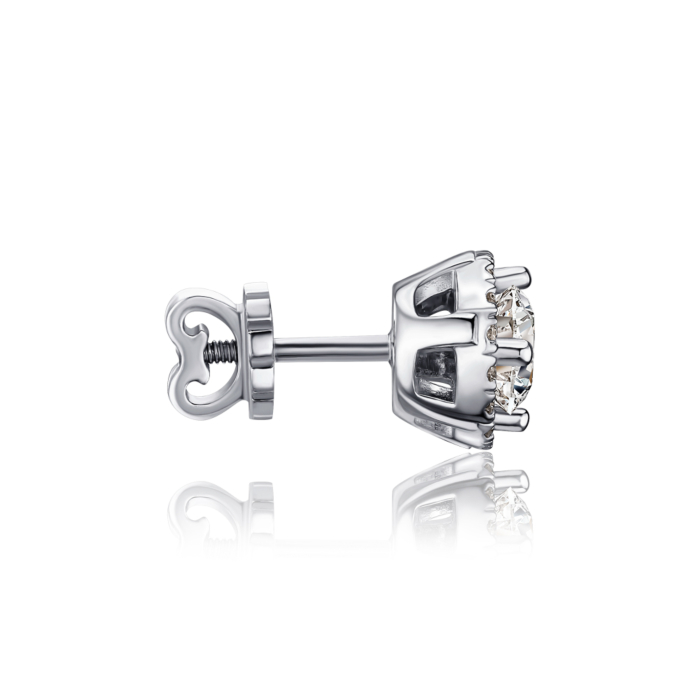 Золоті сережки з екодіамантами. Артикул 53778-L/02/1/11906