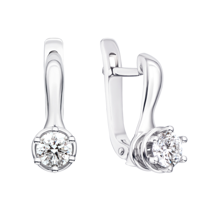 Золоті сережки з діамантами. Артикул 53780/4.5б