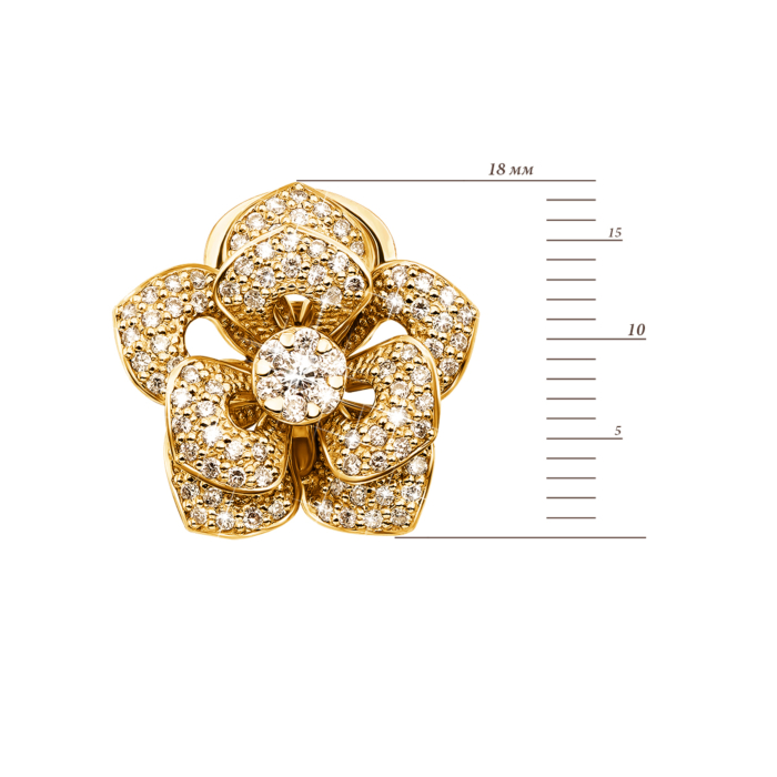 Золоті сережки з діамантами. Артикул 53781/03/0/8021