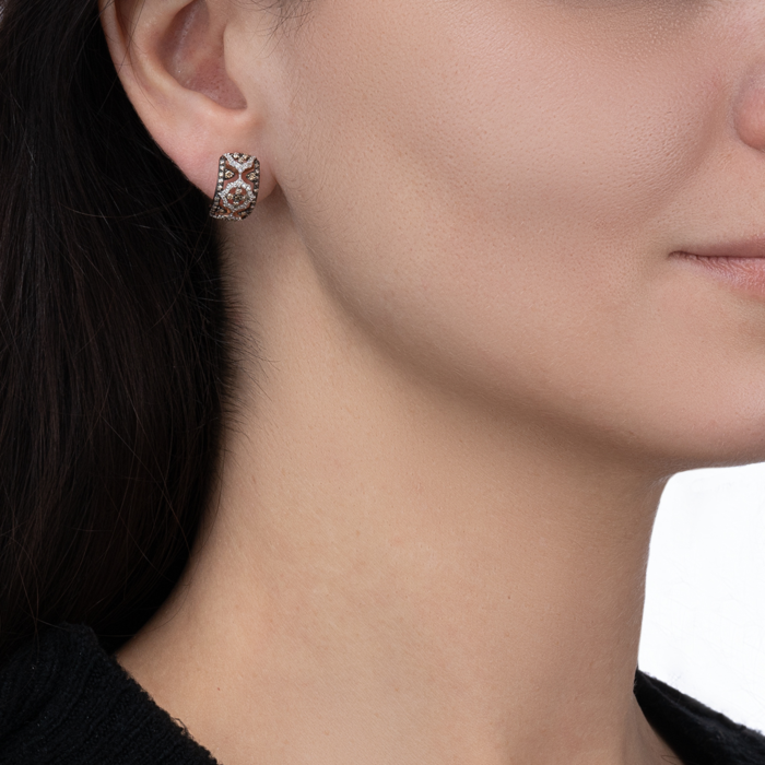 Золотые серьги с бриллиантами 53787/01/1/8198