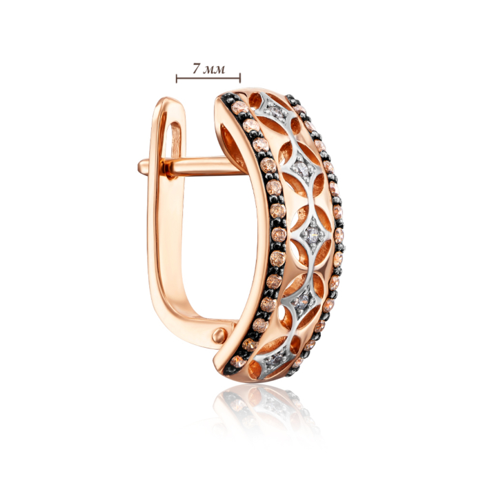 Золоті сережки з діамантами (53806/01/1/8325)