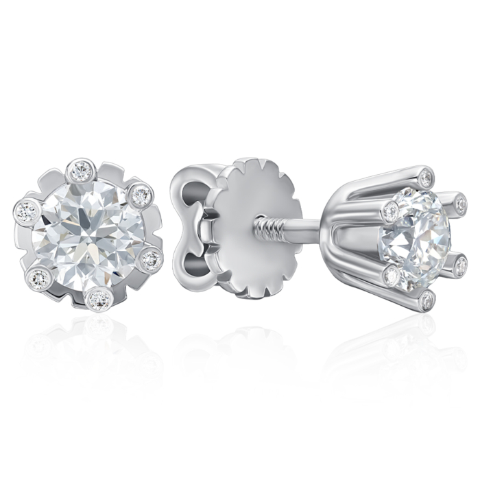 Золотые серьги с бриллиантами. Артикул 53870-1/02/1/8425