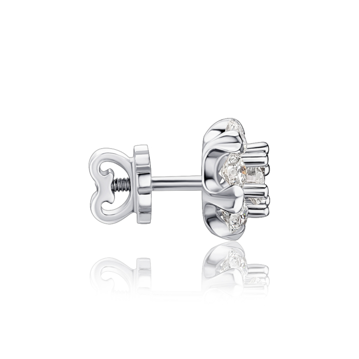 Золотые серьги с экобриллиантами. Артикул 53871-L/02/1/11913