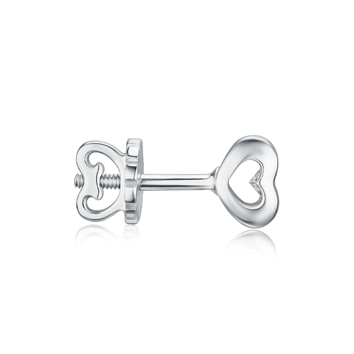 Золотые серьги с бриллиантом 53875/02/1/8556