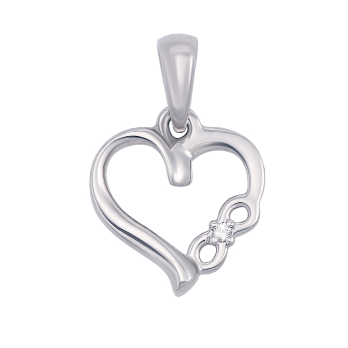 Золота підвіска «Серце і безмежність» з діамантом. Артикул 53920/1б