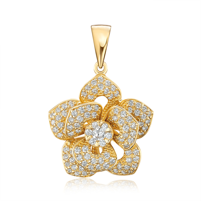 Золота підвіска з діамантами. Артикул 53923/03/0/8021