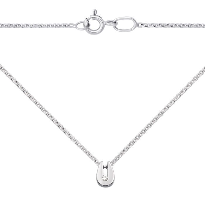 Золоте кольє з діамантом. Артикул 53969/1.5б