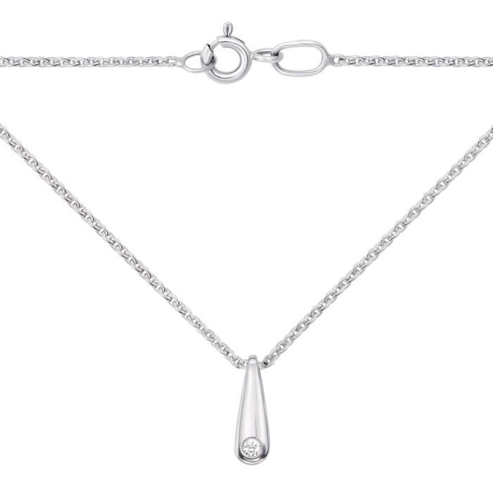 Золотое колье с бриллиантом. Артикул 53975/1.75б