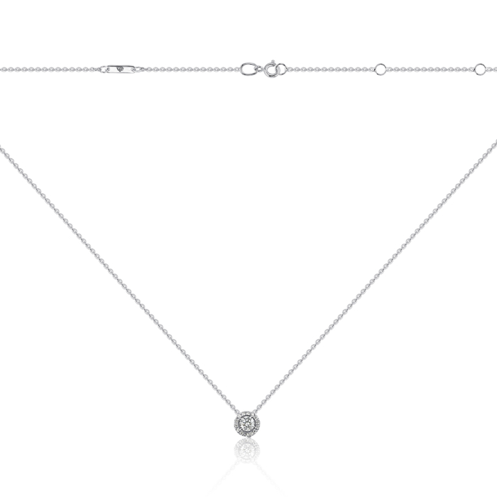 Золотое колье с экобриллиантами. Артикул 53980/66024-1-L/02/1/11915