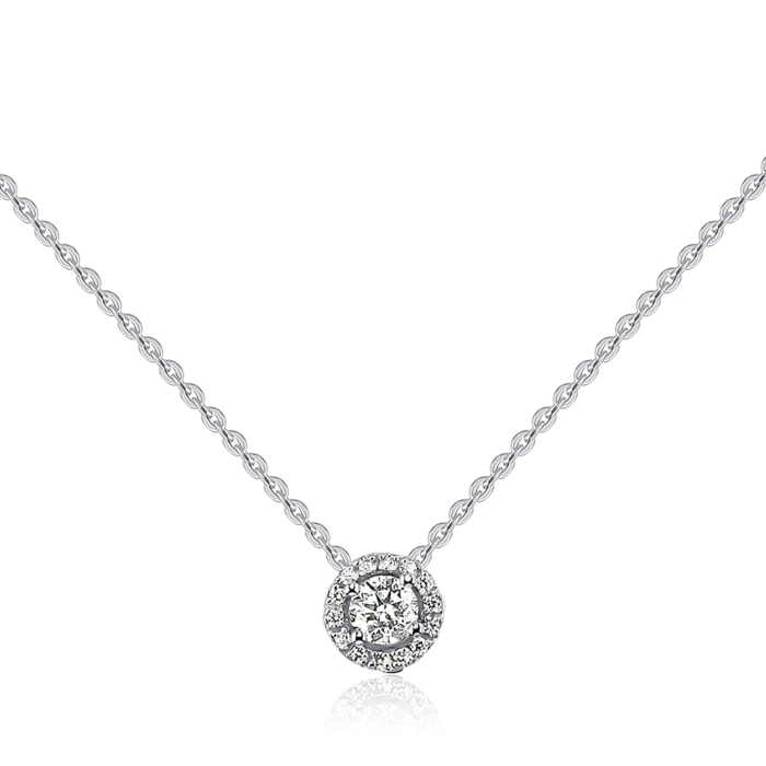 Золоте кольє з екодіамантами. Артикул 53980/66024-1-L/02/1/11915