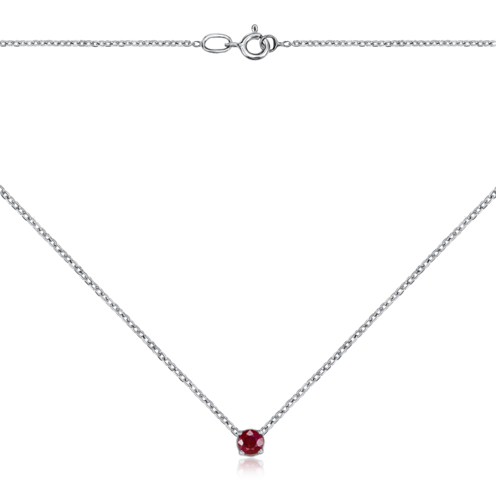 Золоте кольє з рубіном. Артикул 53994/02/1/8195