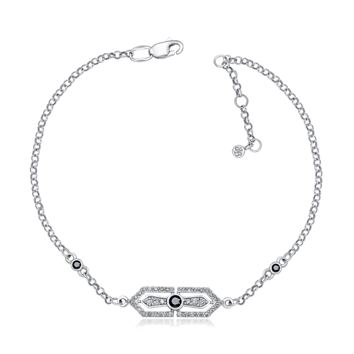 Золотий браслет з діамантами (53995/02/1/8486)