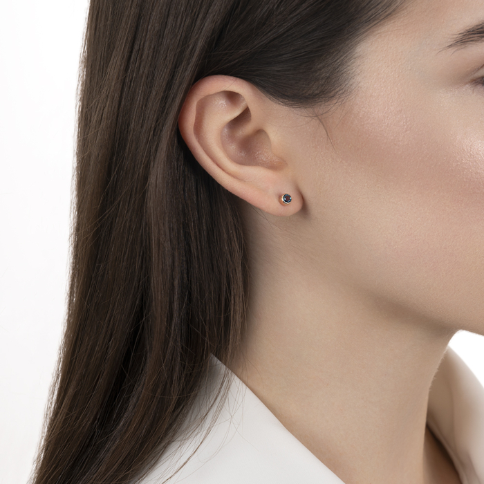 Золотые пуссеты с топазом. Артикул 540283/01/0/7592