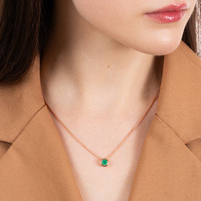 Золоте кольє з агатом. Артикул 550048/66024-1/01/0/5911