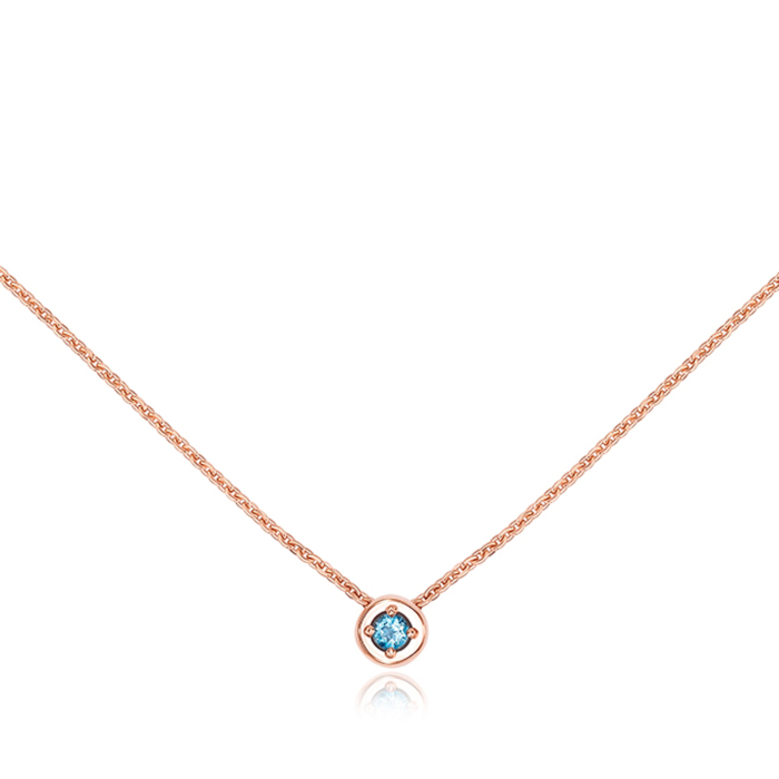 Золотое колье с топазом swiss. Артикул 550063/66024-1/01/0/5155