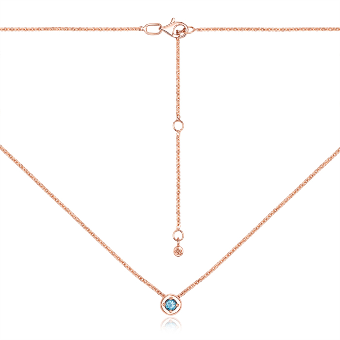 Золотое колье с топазом swiss. Артикул 550063/66024-1/01/0/5155
