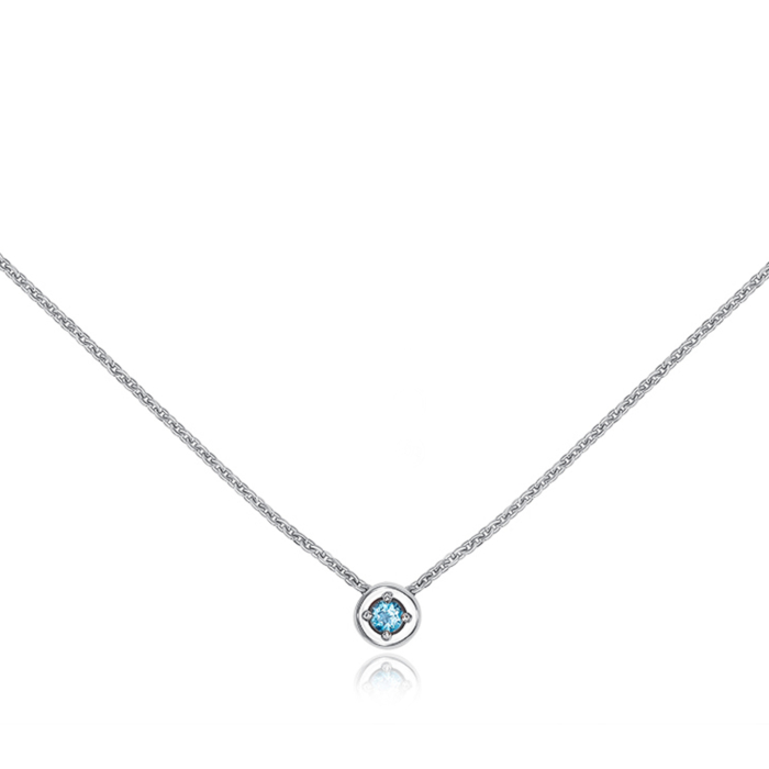 Золотое колье с топазом swiss. Артикул 550063/66024-1/02/1/5155