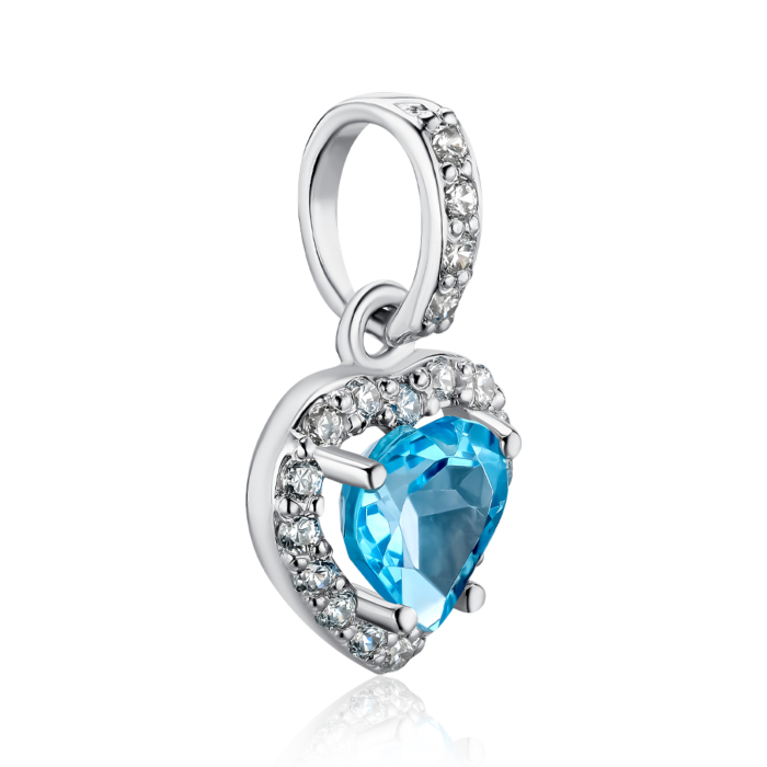 Золота підвіска з топазом та фіанітами. Артикул 550067/02/1/7109