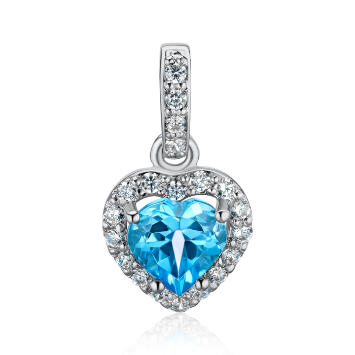 Золота підвіска з топазом та фіанітами. Артикул 550067/02/1/7109