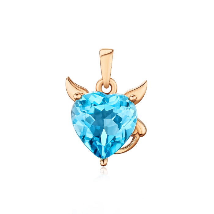 Золота підвіска з топазом 550105/01/0/6943