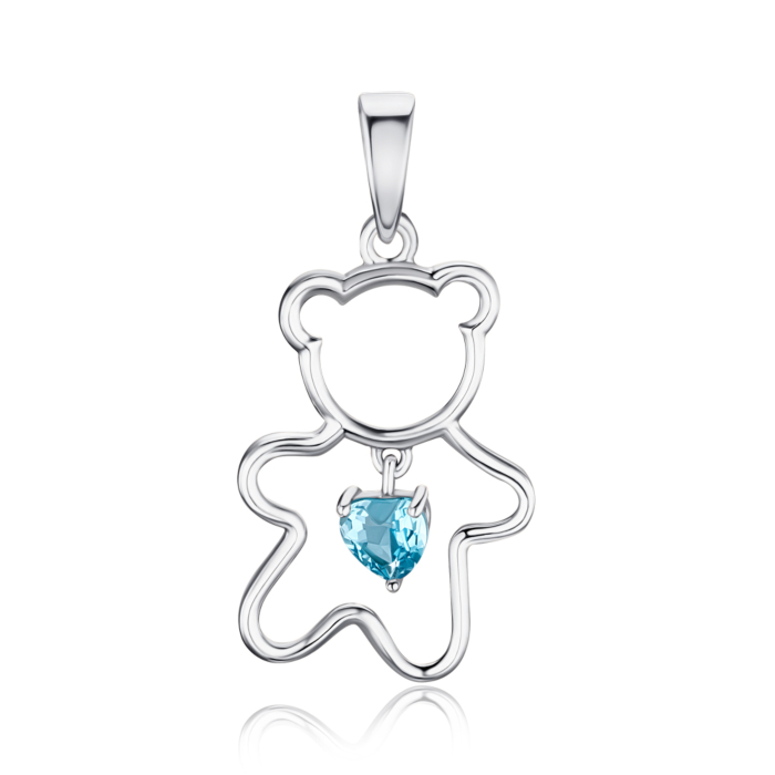 Золотая подвеска Медвежонок с топазом 550108/02/1/7319