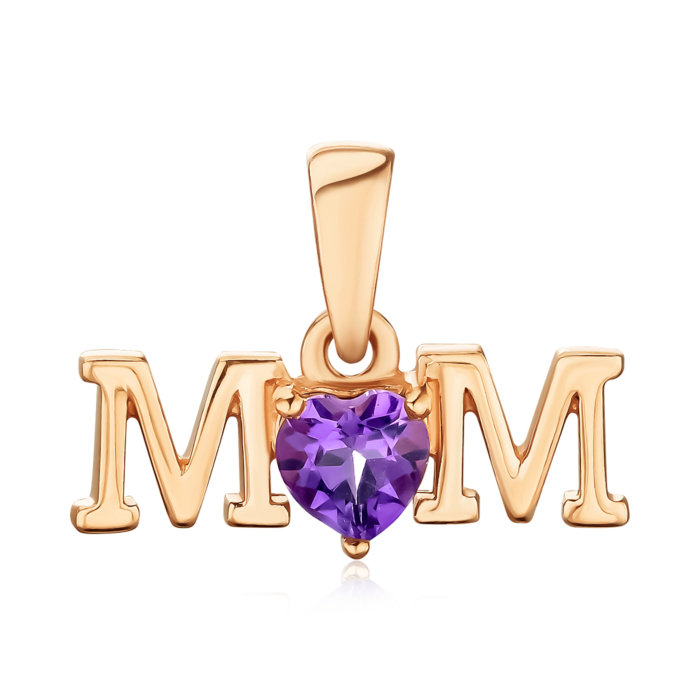 Золотая подвеска с аметистом 550112/01/0/6065