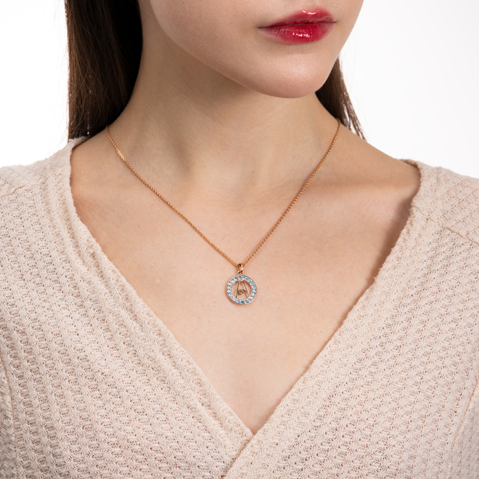 Золота підвіска з топазом. Артикул 550125-А/01/1/6204