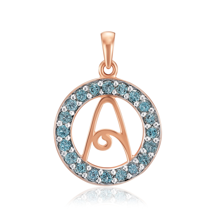 Золота підвіска з топазом. Артикул 550125-А/01/1/6204